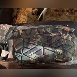 Lug Crossbody Flare Camo Green New